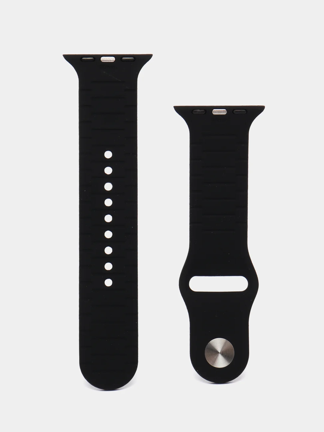 Серый силиконовый ремешок c гравировкой для Apple Watch 38mm/40mm/41mm/42mm/44mm/45mm/49mm