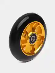 Колесо с подшипником ABEC-9 для трюкового самоката 100 мм, обод алюминиевый, цвет золото