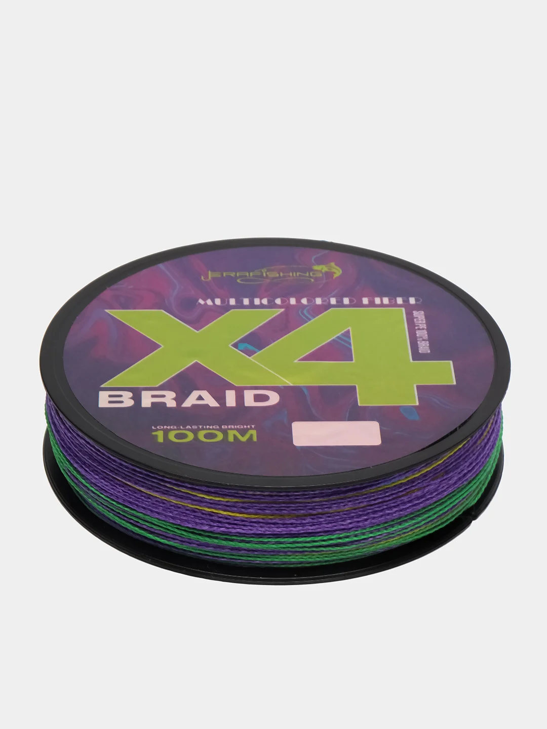 Разноцветный леска плетенка рыболовная Braid Х4 Multicolored Fiber, 100 м