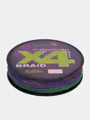 Разноцветный леска плетенка рыболовная Braid Х4 Multicolored Fiber, 100 м