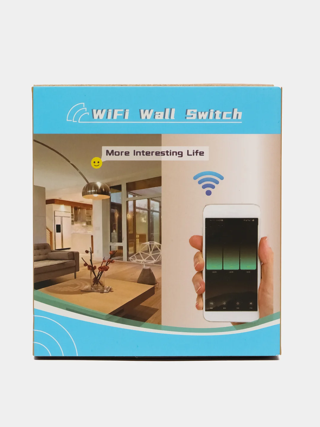 Черный умный выключатель с Алисой Wi-Fi с конденсатором, настенный