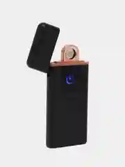 Черный зажигалка электронная USB, ультратонкая, ветрозащитная с зарядкой
