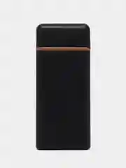 Черный зажигалка электронная USB, ультратонкая, ветрозащитная с зарядкой