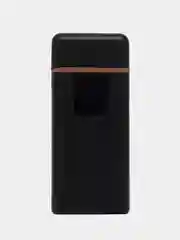 Черный зажигалка электронная USB, ультратонкая, ветрозащитная с зарядкой