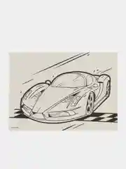 Аппликация стразами Скоростная тачка 14.8х21 см