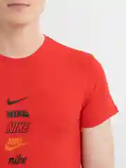 Красный футболка с принтом найк