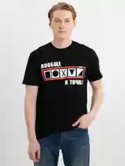 Черный футболка мужская светящаяся в темноте