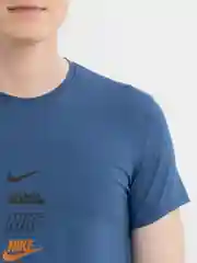 Синий футболка с принтом найк