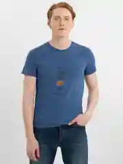 Синий футболка с принтом найк