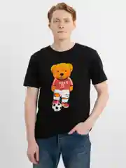 Черный футболка мужская с принтом