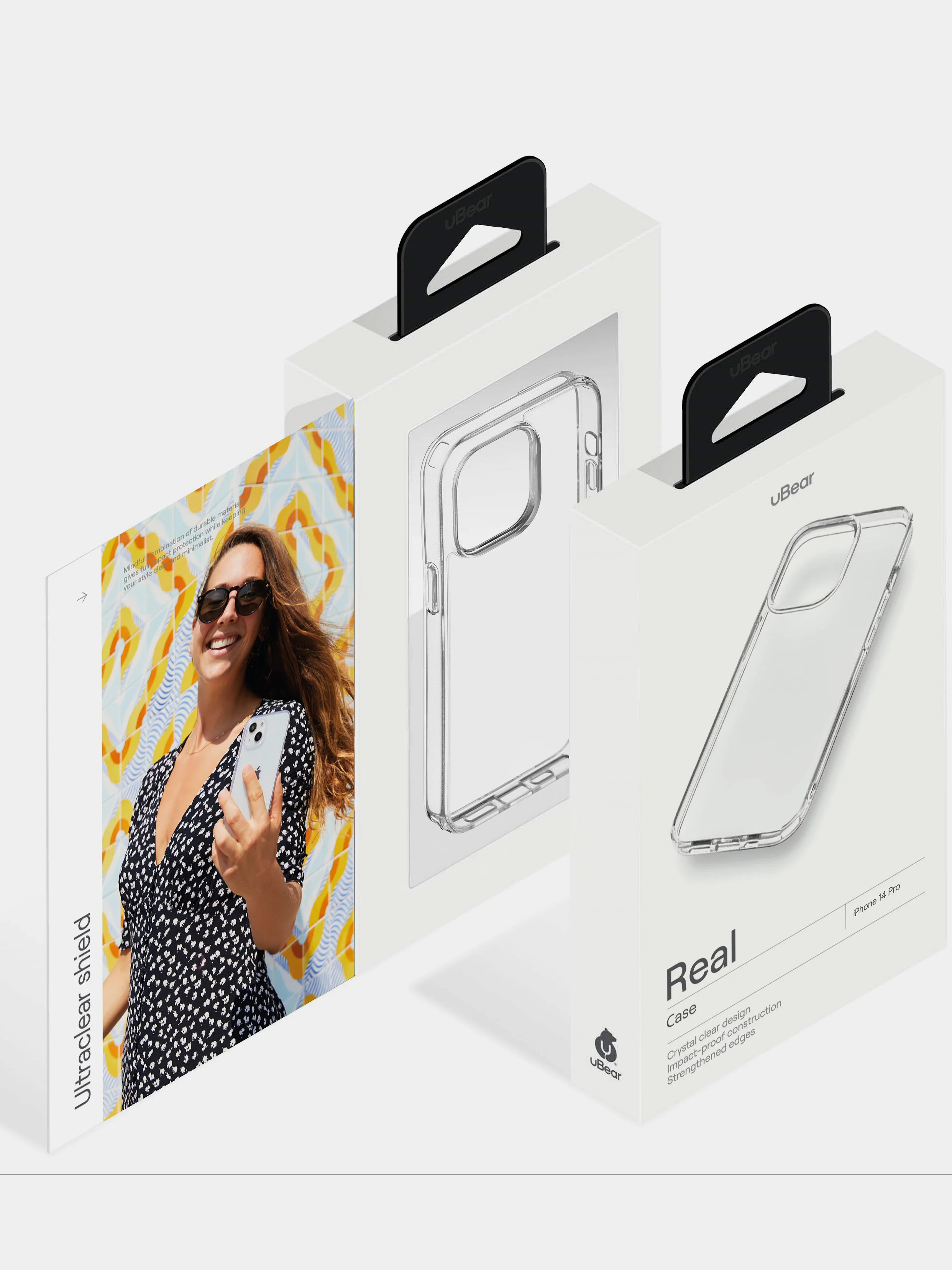 Чехол защитный uBear Real Case для iPhone 14 Pro, усиленный, прозрачный
