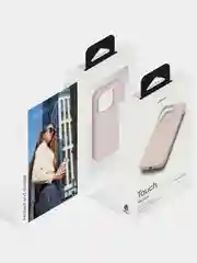 Розовый чехол защитный uBear Touch Mag Case для iPhone 14 Pro Max, MagSafe, силикон, софт-тач