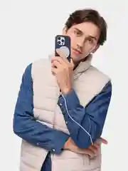 Темно-синий чехол защитный uBear Touch Mag Case для iPhone 14 Pro, MagSafe совместимый, софт-тач
