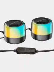Портативные компьютерные колонки Borofone BP12, Bluetooth, с подсветкой, с пультом