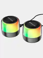 Портативные компьютерные колонки Borofone BP12, Bluetooth, с подсветкой, с пультом