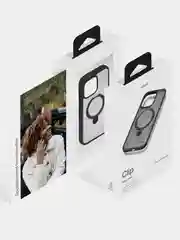 Черный чехол для iPhone 15 Pro Max uBear Clip Mag Case, MagSafe совместимый, усиленный, силк-тач