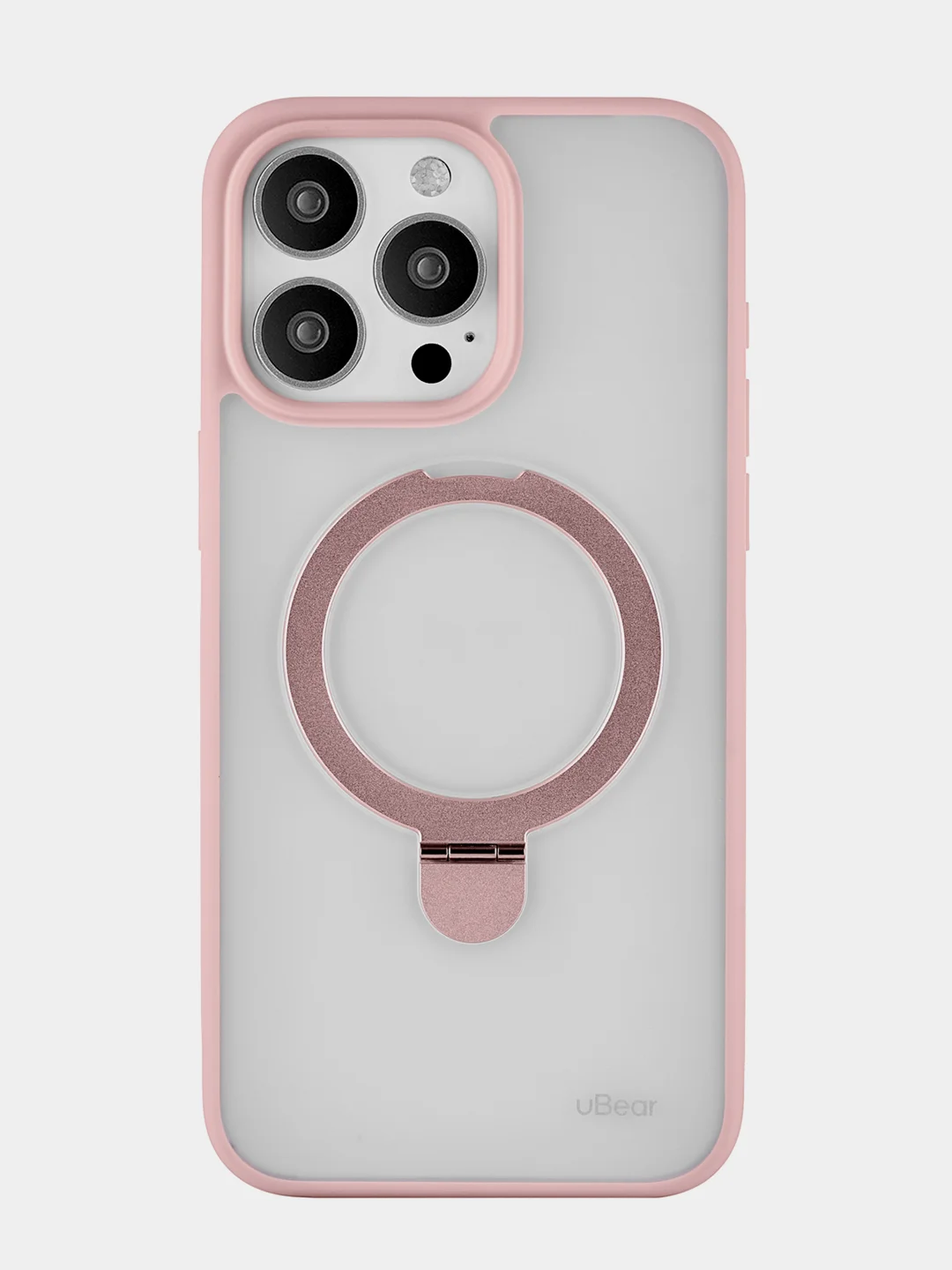 Розовый чехол для iPhone 15 Pro Max uBear Clip Mag Case, MagSafe совместимый, усиленный, силк-тач