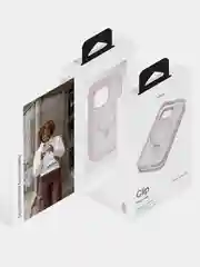 Розовый чехол для iPhone 15 Pro Max uBear Clip Mag Case, MagSafe совместимый, усиленный, силк-тач