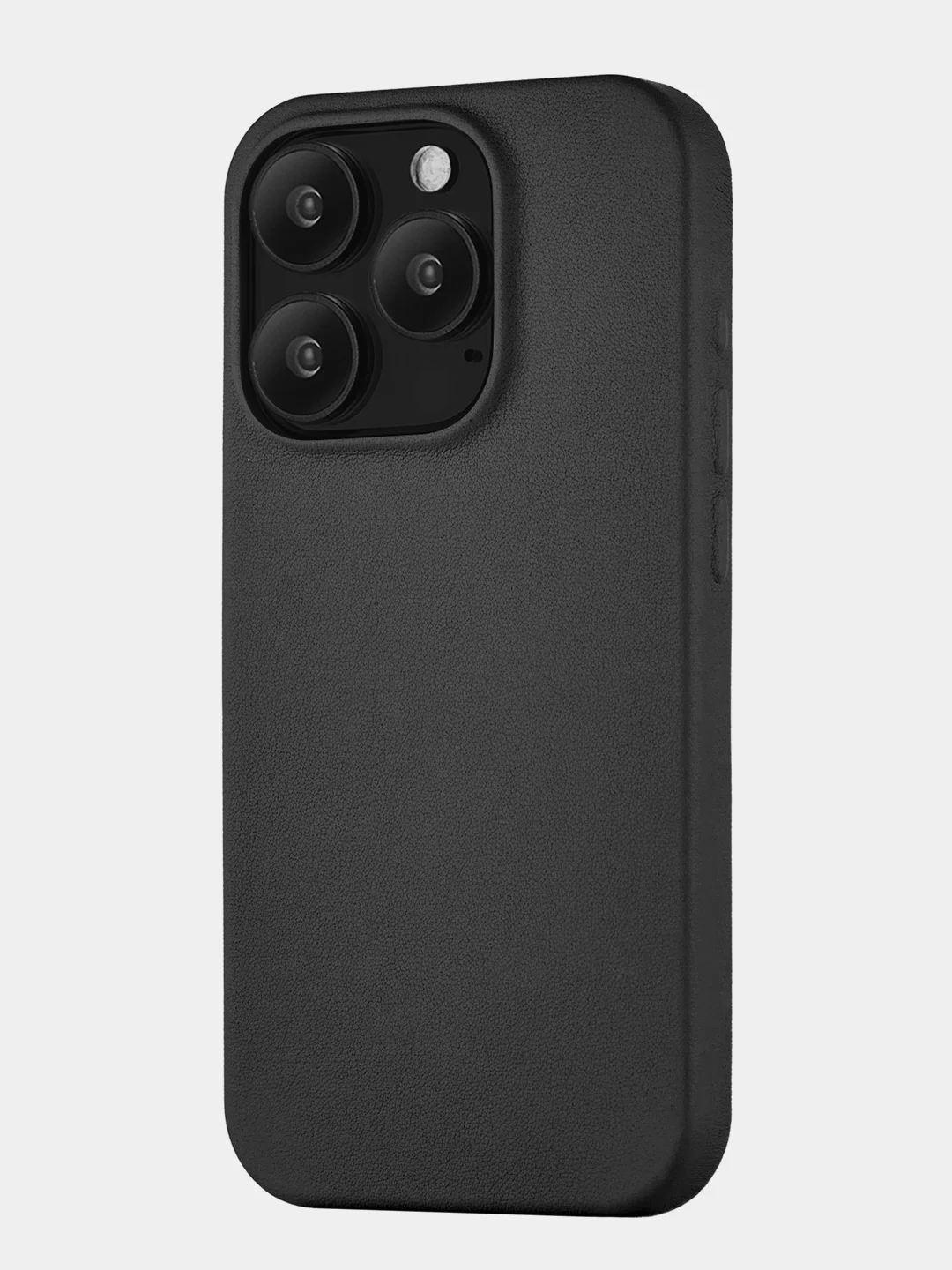 Черный чехол для iPhone 15 Pro uBear Capital Case, MagSafe совместимый, натуральная кожа