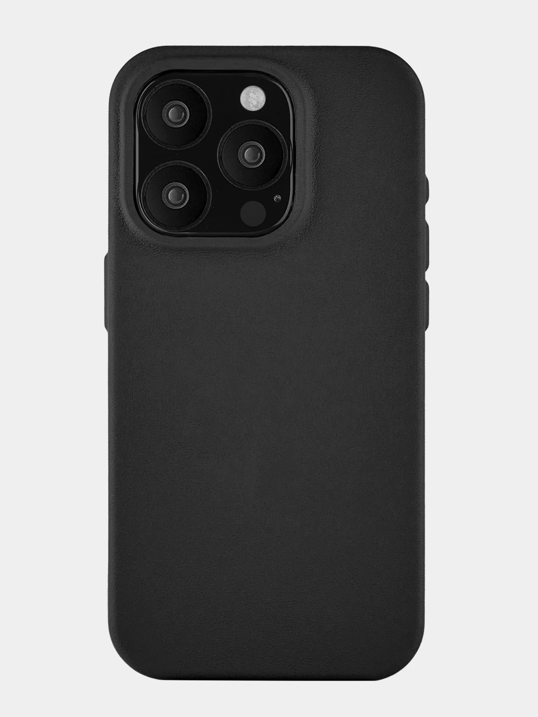 Черный чехол для iPhone 15 Pro uBear Capital Case, MagSafe совместимый, натуральная кожа
