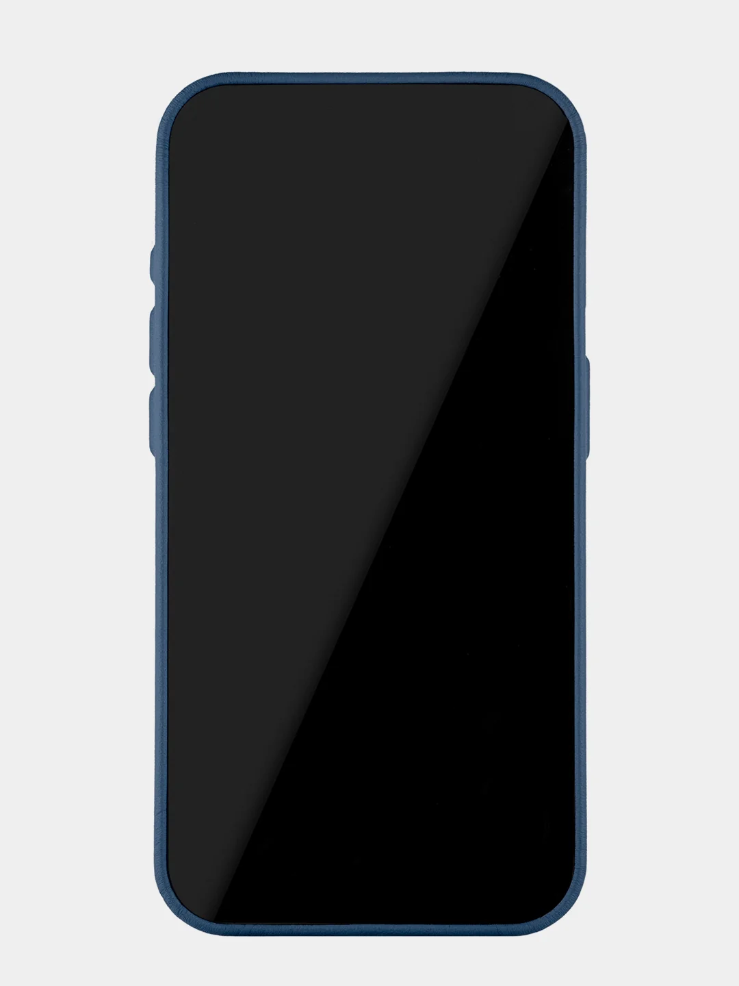 Темно-синий чехол для iPhone 15 Pro uBear Capital Case, MagSafe совместимый, натуральная кожа
