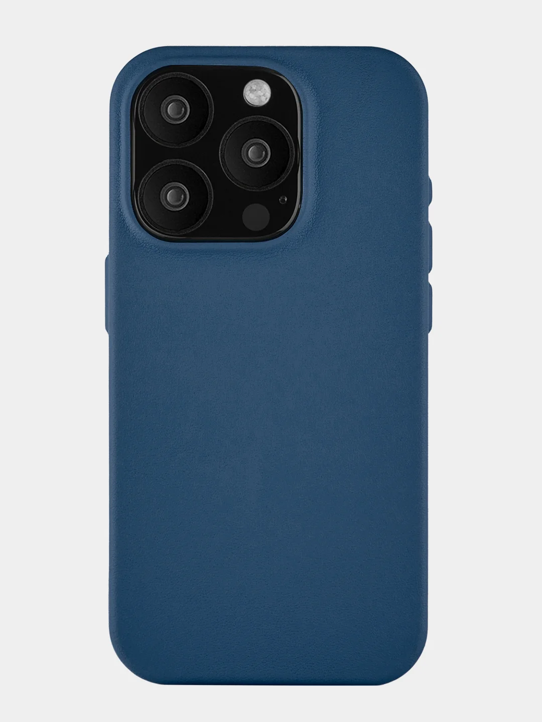 Темно-синий чехол для iPhone 15 Pro uBear Capital Case, MagSafe совместимый, натуральная кожа