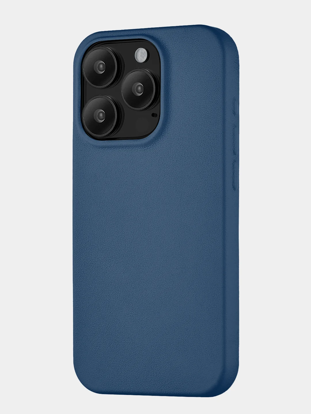 Темно-синий чехол для iPhone 15 Pro uBear Capital Case, MagSafe совместимый, натуральная кожа