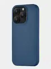 Темно-синий чехол для iPhone 15 Pro uBear Capital Case, MagSafe совместимый, натуральная кожа