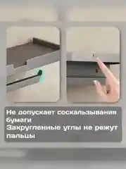 Хром держатель для туалетной бумаги с полкой, серый цвет