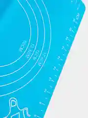 Синий коврик силиконовый для раскатки теста и выпечки с разметкой