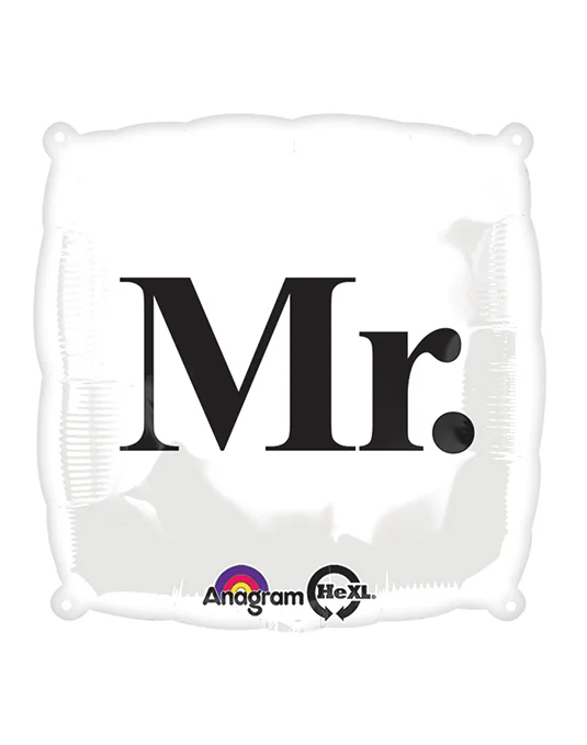 Фольгированный шар на свадьбу и девичник "Mr./&/Mrs.", 45см