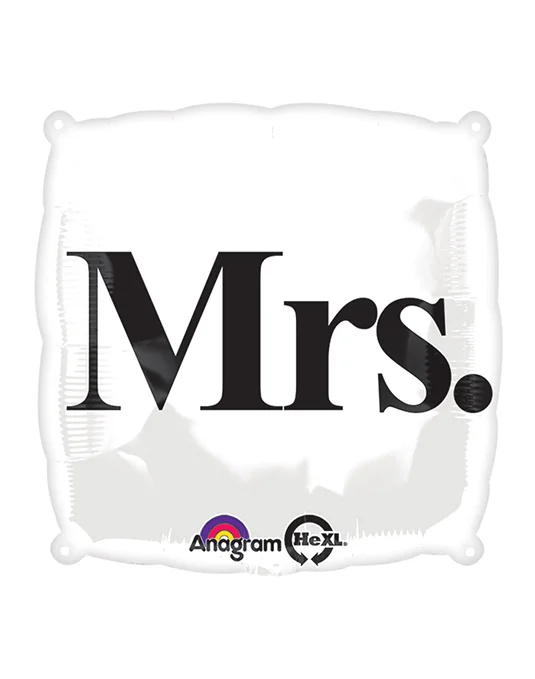 Фольгированный шар на свадьбу и девичник "Mr./&/Mrs.", 45см
