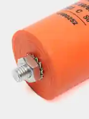 Конденсатор пусковой CBB60 16uF 450V гибкие выводы + болт
