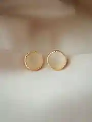 Серьги круглые бижутерия повседневные нарядные с камнями