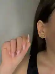 Серьги круглые бижутерия повседневные нарядные с камнями