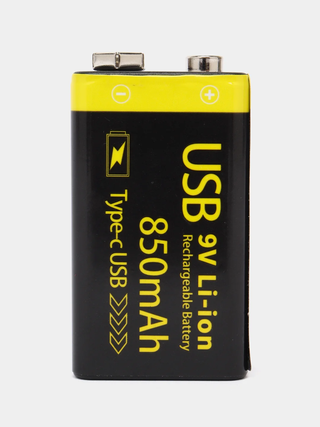 Аккумулятор Крона li-ion 850 mAh 9V с зарядкой от USB Type-C