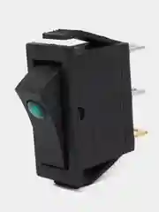 Переключатель KCD3-101L ON-OFF 15A 250V (3 контакта) зеленый с подсветкой