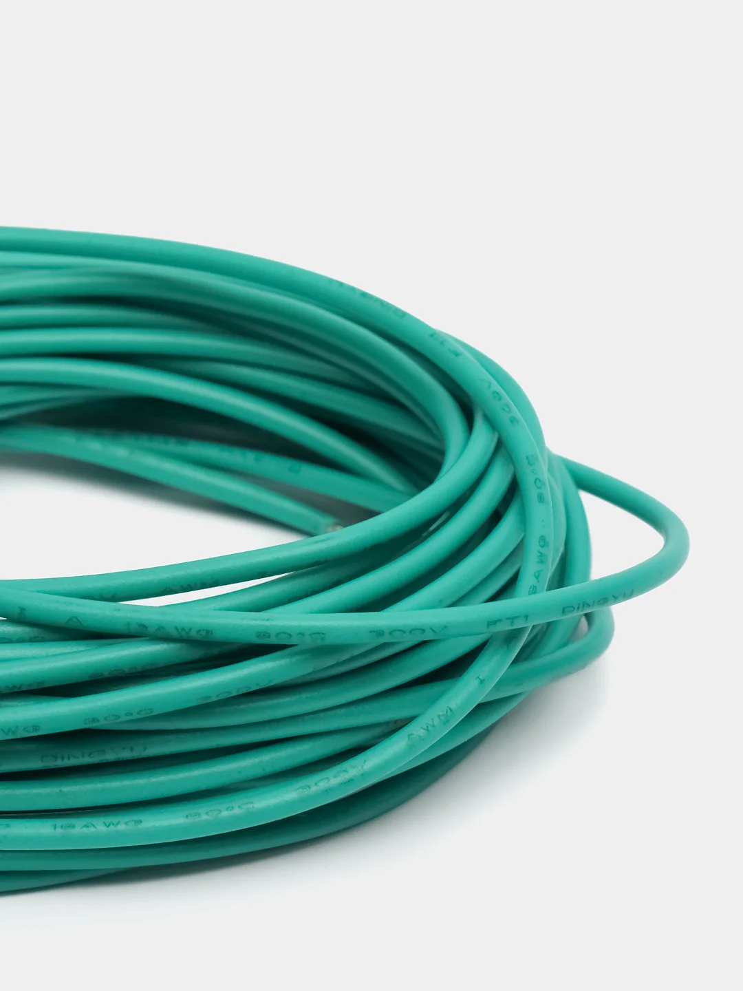 Зеленый провод UL1007 НПнг(C)-HF 18AWG (0.75мм, медь) отрезок 5 метров