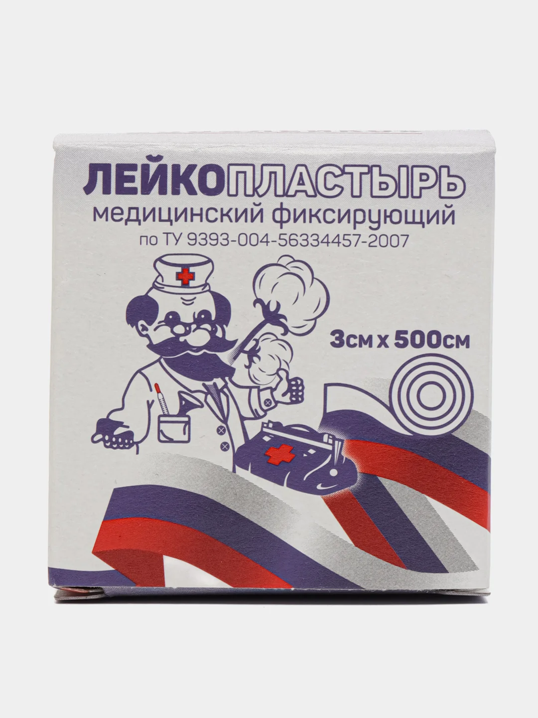 Лейкопластырь на тканевой основе катушка в индивидуальной упаковке 3х500 см