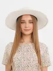 Белый шляпа модель КРОР с большими полями