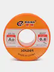 Припой KAINA A 0.6мм Sn63/Pb37 с флюсом CF-10 34гр