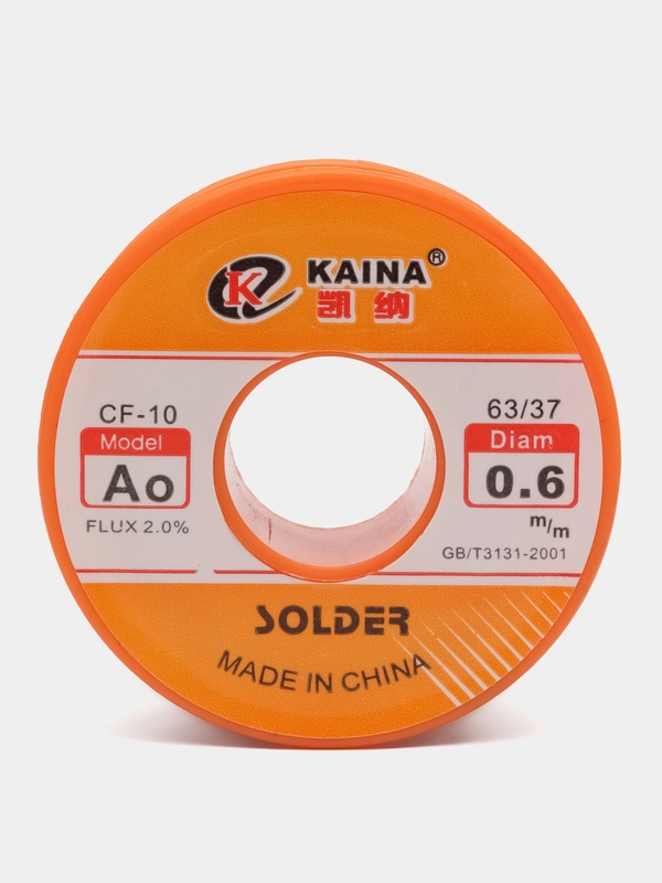 Припой KAINA A 0.6мм Sn63/Pb37 с флюсом CF-10 34гр
