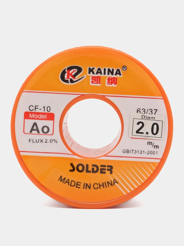 Припой KAINA A 2.0мм Sn63/Pb37 с флюсом CF-10 80гр