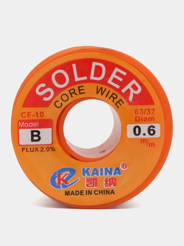 Припой KAINA B 0.6мм Sn63/Pb37 с флюсом CF-10 34гр
