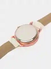 Белый женские наручные часы с матовым ремешком