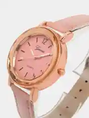 Розовый женские наручные часы с матовым ремешком