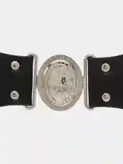 Серебряный разъемная застежка из  искусственной кожи