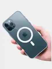 Прозрачный магнитный силиконовый противоударный чехол MagSafe (Магсейф) для iPhone