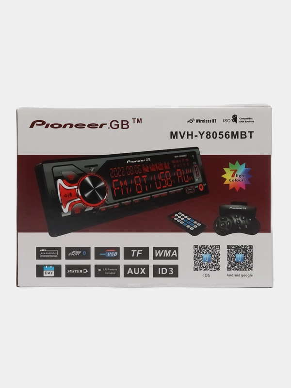 Магнитола Pioneer MVH-Y8056MBT с Bluetooth / автомагнитола "Пионер" с блютуз