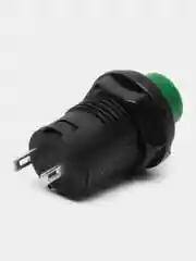 Кнопка DS-427 1.5A/250VAC с фиксацией зеленая